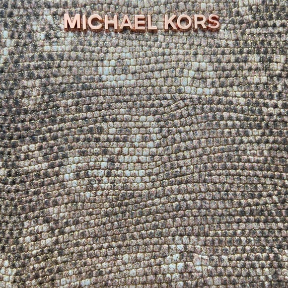 Michael Kors Lizard Embossed Leather Wristlet - Picture 6 of 8